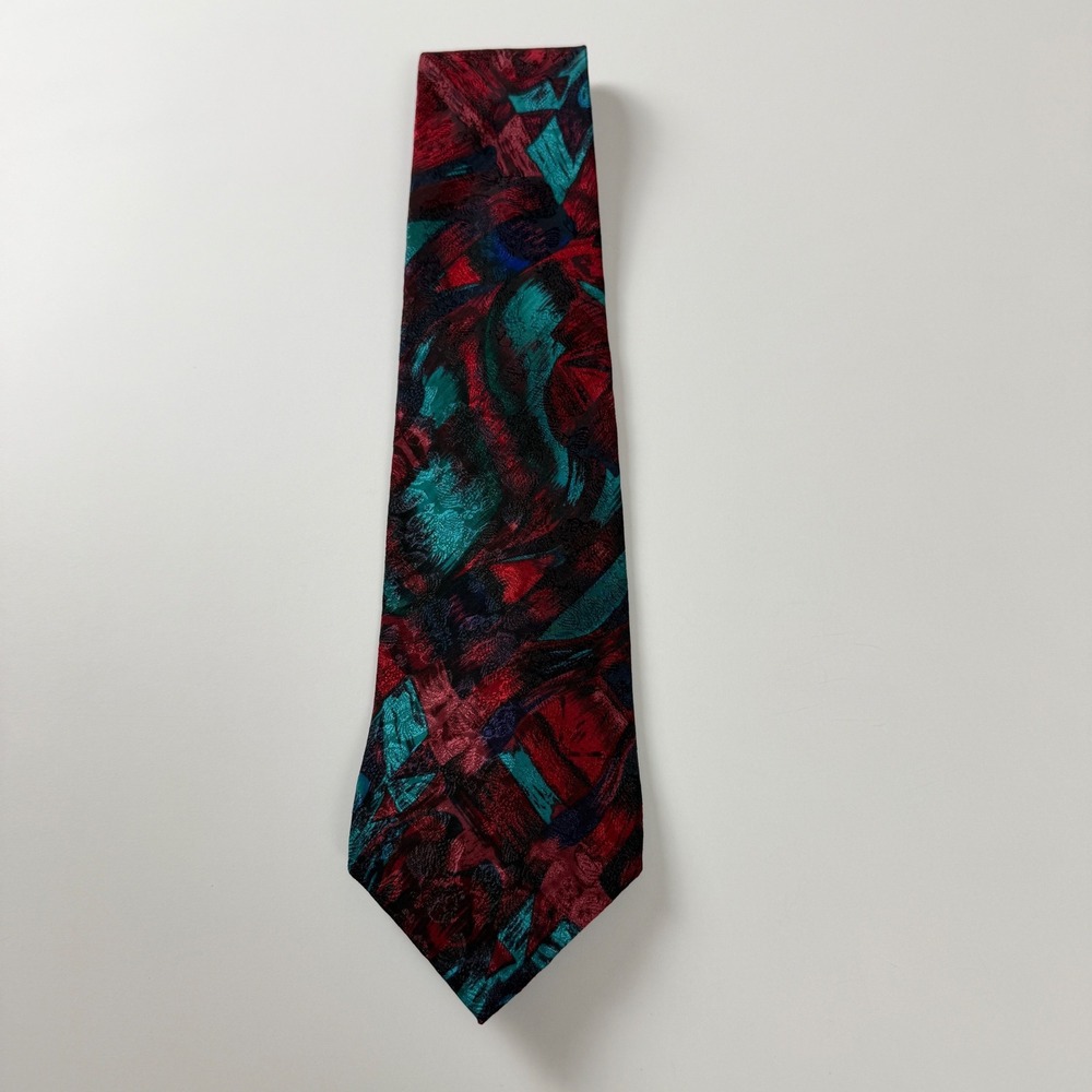 J. Garcia Collectors Edition Burgundy Abstract Nude Silk Tie USA